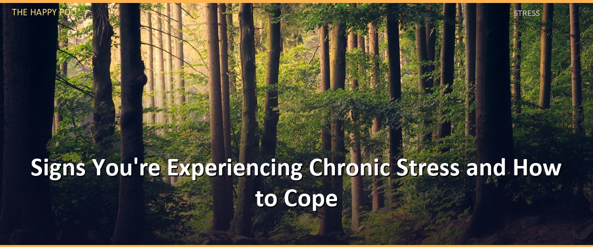 Signs You're Experiencing Chronic Stress and How to Cope